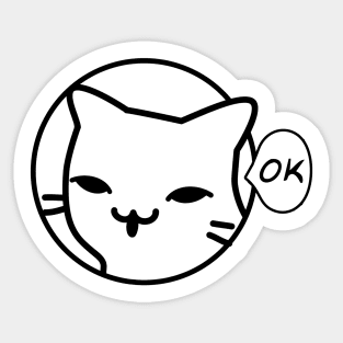 Woman yelling at cat Ok boomer Sarcastic Sticker